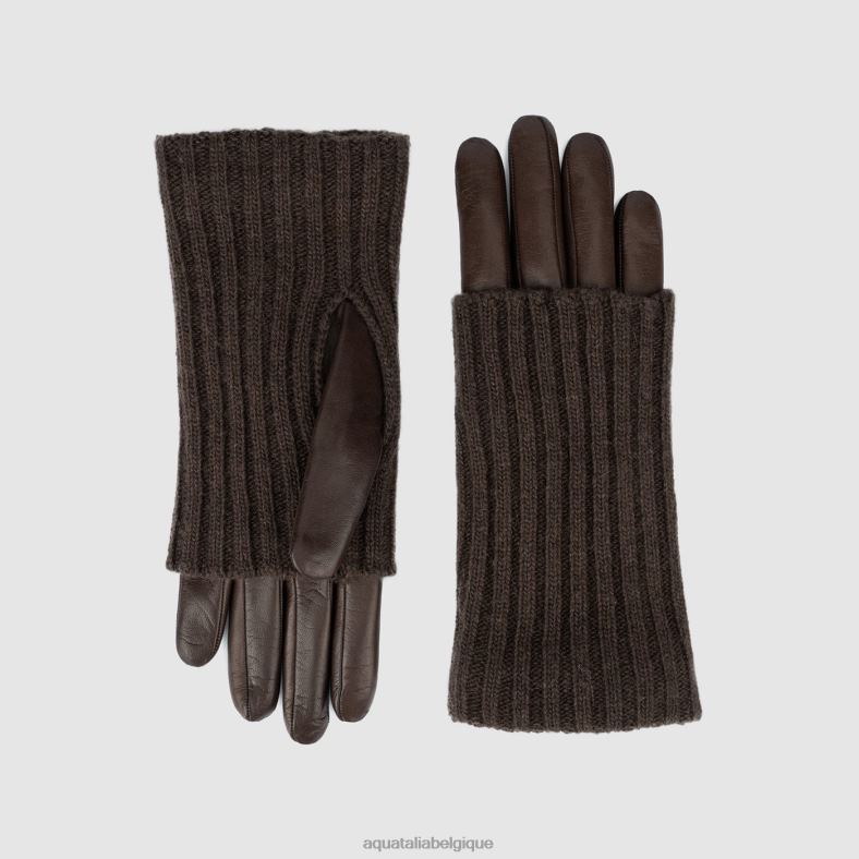 accessoires Aquatalia gant de manchette de chandail brun femmes 62Z0T367