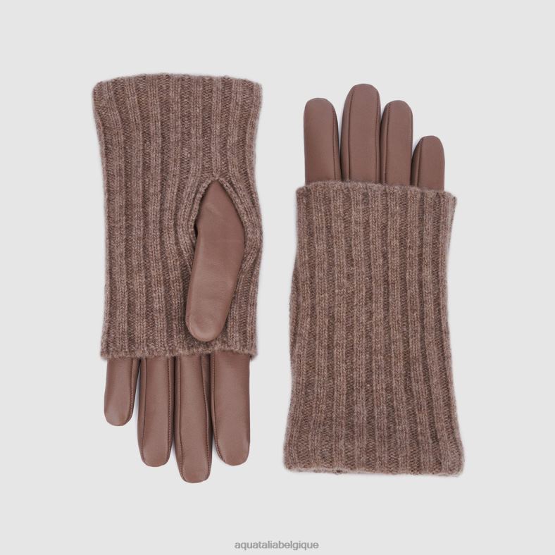accessoires Aquatalia gant de manchette de chandail taupe femmes 62Z0T366