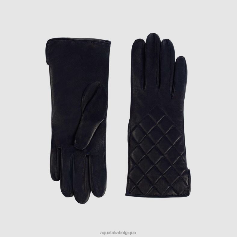 accessoires Aquatalia gant matelassé marine femmes 62Z0T372