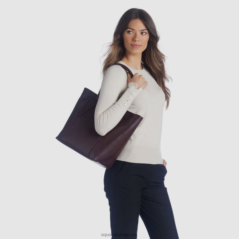 accessoires Aquatalia cabas alessandria vin femmes 62Z0T328