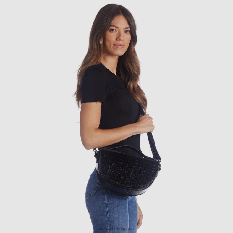 accessoires Aquatalia sac à bandoulière sienne noir femmes 62Z0T339
