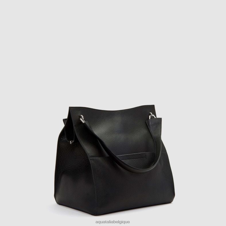 accessoires Aquatalia sac cabas en cuir noir femmes 62Z0T349