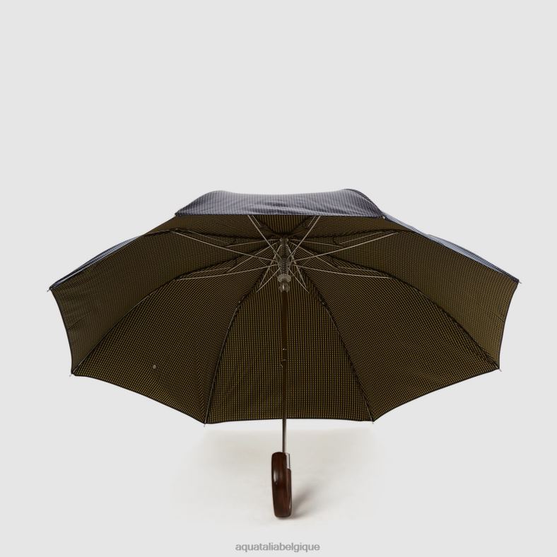 accessoires Aquatalia parapluie court jacquard marine/jaune unisexe 62Z0T382