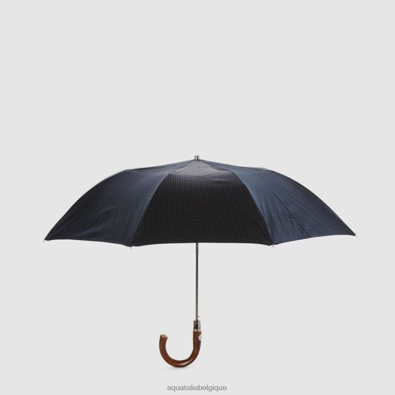 accessoires Aquatalia parapluie court jacquard marine/jaune unisexe 62Z0T382