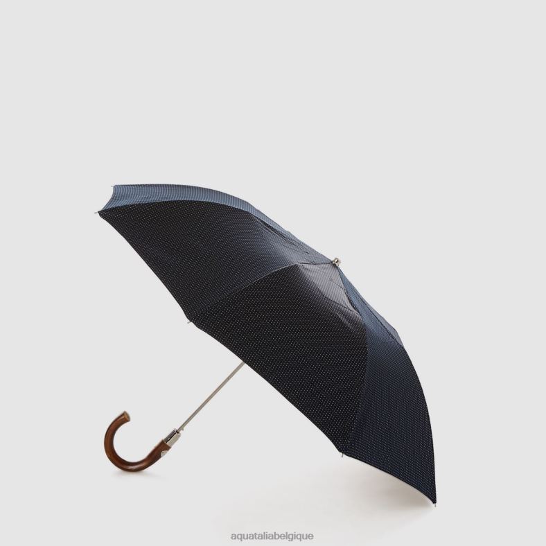 accessoires Aquatalia parapluie court jacquard marine/jaune unisexe 62Z0T382