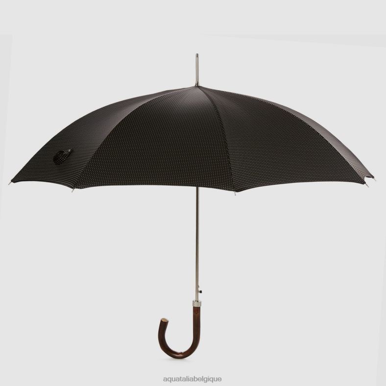 accessoires Aquatalia parapluie long jacquard noir/beige unisexe 62Z0T381