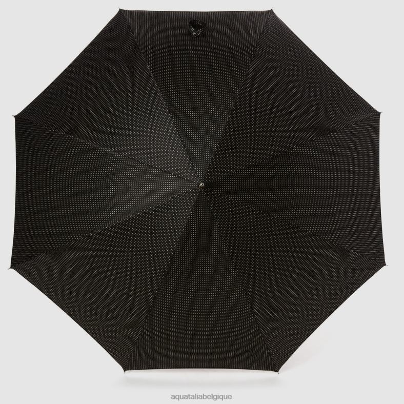 accessoires Aquatalia parapluie long jacquard noir/beige unisexe 62Z0T381
