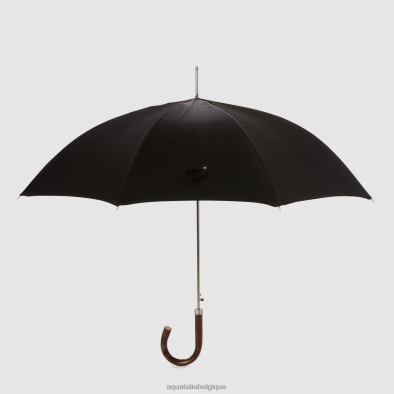 accessoires Aquatalia parapluie long mini chevron noir unisexe 62Z0T383