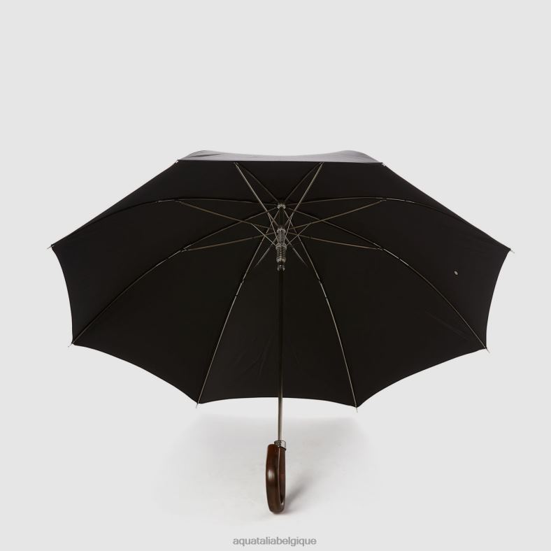 accessoires Aquatalia parapluie long mini chevron noir unisexe 62Z0T383