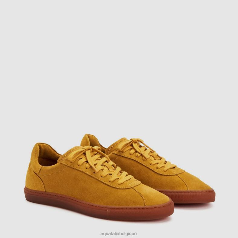 chaussures Aquatalia Scott moutarde noire Hommes 62Z0T251