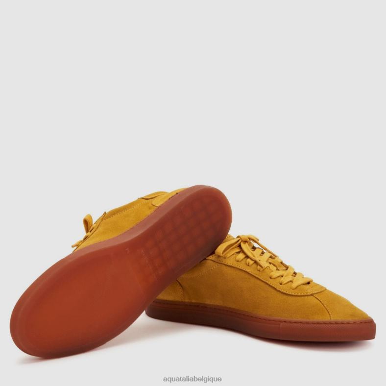 chaussures Aquatalia Scott moutarde noire Hommes 62Z0T251